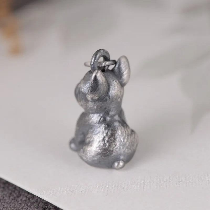Vintage 990 Silver Dog Pendant for Jewelry Making