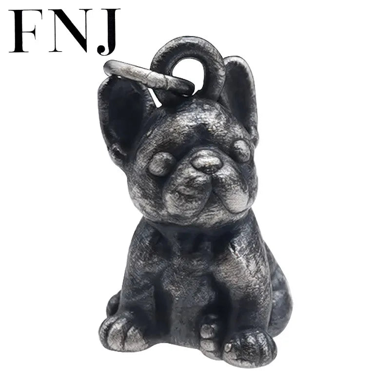 Vintage 990 Silver Dog Pendant for Jewelry Making