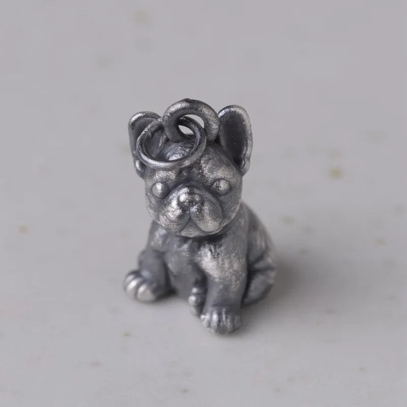 Vintage 990 Silver Dog Pendant for Jewelry Making