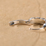 Vintage Hoop Earrings 925 Silver Original Pure S925 Sterling Silver Earring