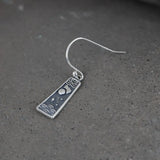 925 Silver Water Ripple Earrings Vintage Drop Earring Women Jewelry