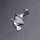 Witch Pendant 925 Silver Pure S925 Silver Pendants for Jewelry Making