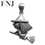 Witch Pendant 925 Silver Pure S925 Silver Pendants for Jewelry Making