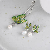 Enamel Butterfly Earrings 925 Silver Stud Earring Women Jewelry Freshwater Pearl