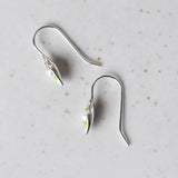 Enamel Flower Earrings 925 Silver Freshwater Pearl Drop Earring