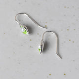 Enamel Flower Earrings 925 Silver Freshwater Pearl Drop Earring