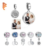 Forever Love Photo Bead 925 Sterling Silver Dangle Charm DIY Jewelry