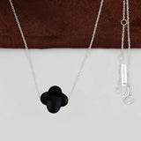 925 Sterling Silver Luckly Clover Crystal Necklace For Women