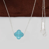 925 Sterling Silver Luckly Clover Crystal Necklace For Women