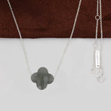 925 Sterling Silver Luckly Clover Crystal Necklace For Women