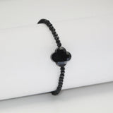 Four Leaf Clover Charm Beads Bracelet for Friends Gift