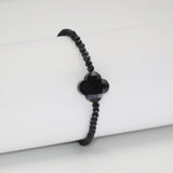 Four Leaf Clover Charm Beads Bracelet for Friends Gift
