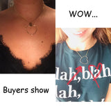 Rose & Heart Necklace For Women Christmas Gift PN034