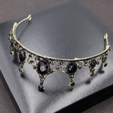 Baroque Green Crystal Crown Tiaras Wedding Bridal Hair Accessories