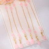 Pink Flower Tassel Pearls Hairpin Clips for Bridal Wedding Party