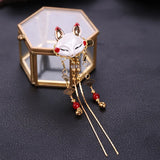 Fox Rabbit Hairpin Tassels Hair Clip Hanfu Handwork Hair Accessories