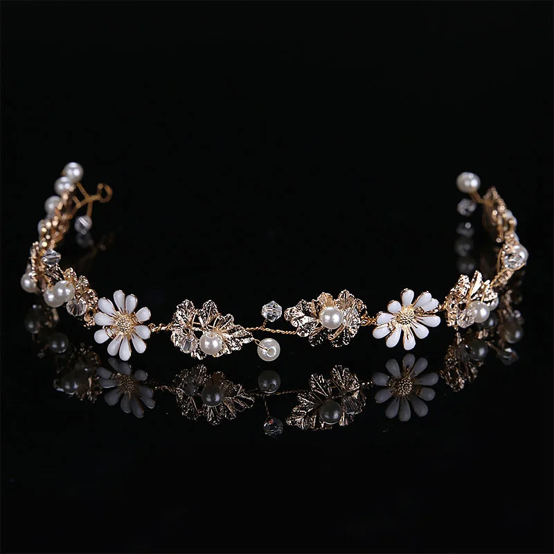 Flower Rhinestone Headband Hair Bands Bride Wedding Hair Jewelry
