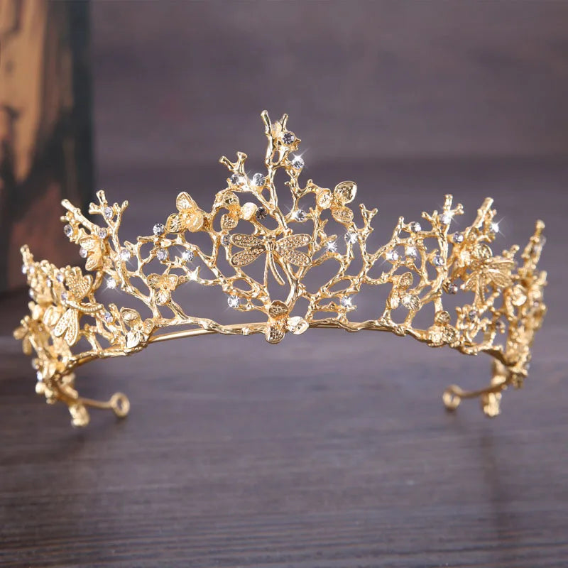 Baroque Style Bride Hair Jewelry Headpiece Crystal Wedding Hair Accessories