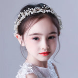 Gold/Silver Pearl Headband Tiara Wedding Hair Jewelry