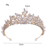 FORSEVEN Rhinestone Crystal Crown Tiaras Bridal Headbands Women Wedding Hair
