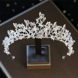 FORSEVEN Rhinestone Crystal Crown Tiaras Bridal Headbands Women Wedding Hair