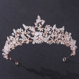FORSEVEN Rhinestone Crystal Crown Tiaras Bridal Headbands Women Wedding Hair