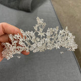 FORSEVEN Rhinestone Crystal Crown Tiaras Bridal Headbands Women Wedding Hair