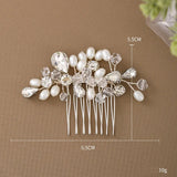 Pearl Crystal Hair Combs Bride Headdress Wedding Hair Accessories
