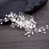 Pearl Crystal Hair Combs Bride Headdress Wedding Hair Accessories