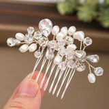 Pearl Crystal Hair Combs Bride Headdress Wedding Hair Accessories