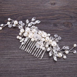 Pearl Crystal Hair Combs Bride Headdress Wedding Hair Accessories