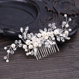 Pearl Crystal Hair Combs Bride Headdress Wedding Hair Accessories
