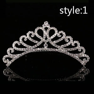 Crystal Mini Tiaras Hair Comb for Girls Bride Wedding Party