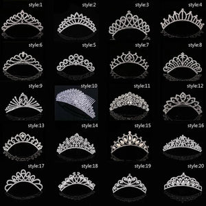 Crystal Mini Tiaras Hair Comb for Girls Bride Wedding Party
