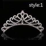 Crystal Mini Tiaras Hair Comb for Girls Bride Wedding Party