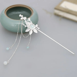 Chinese Style Crystal Tassel Hairpins Clips Sticks Wedding Hair Jewelry