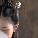 Chinese Style Crystal Tassel Hairpins Clips Sticks Wedding Hair Jewelry