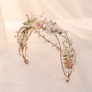 Summer Wedding Hair Jewelry Simulated Pearls Crystal Headpieces
