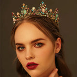 Vintage Baroque Style Crystal Headband Tiara Crown for Wedding