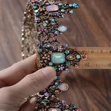 Vintage Baroque Style Crystal Headband Tiara Crown for Wedding