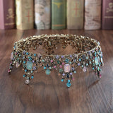 Vintage Baroque Style Crystal Headband Tiara Crown for Wedding