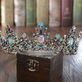Vintage Baroque Style Crystal Headband Tiara Crown for Wedding