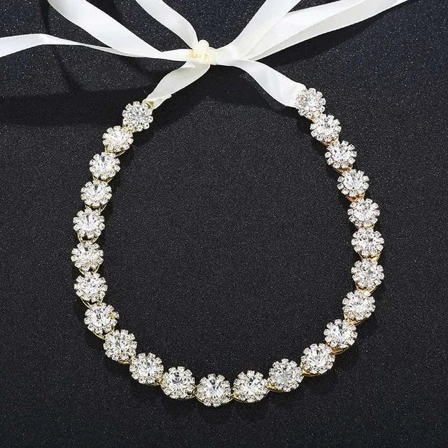 Rose Gold/Silver Crystal Tiaras Crowns Headband for Bride Wedding