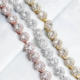 Rose Gold/Silver Crystal Tiaras Crowns Headband for Bride Wedding