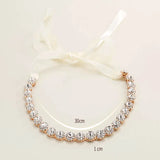 Rose Gold/Silver Crystal Tiaras Crowns Headband for Bride Wedding