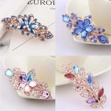 Crystal Flower Leaves Hairpins Bride Wedding Party Hair Jewelry