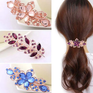 Crystal Flower Leaves Hairpins Bride Wedding Party Hair Jewelry
