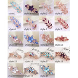 Crystal Flower Leaves Hairpins Bride Wedding Party Hair Jewelry