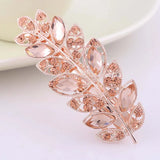 Crystal Flower Leaves Hairpins Bride Wedding Party Hair Jewelry