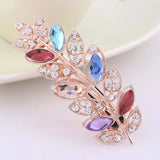 Crystal Flower Leaves Hairpins Bride Wedding Party Hair Jewelry